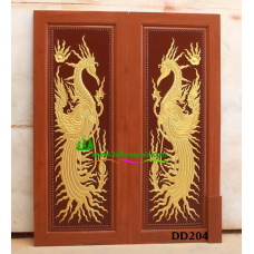 ประตูไม้สักบานคู่ รหัส DD204